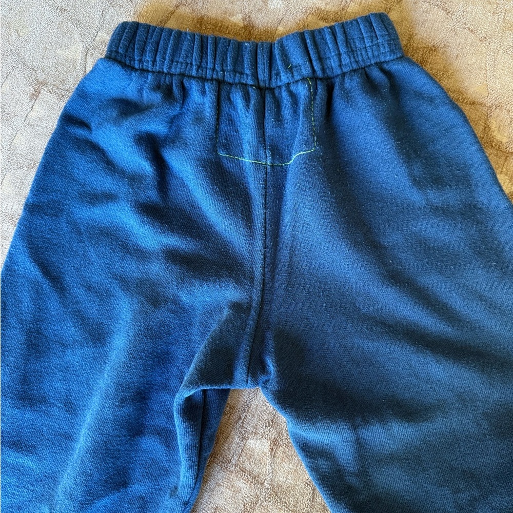 Aviator Nation Kids Blue Joggers with Smiley Face and Stripped Blue Hoodie Set - Picture 15 of 16